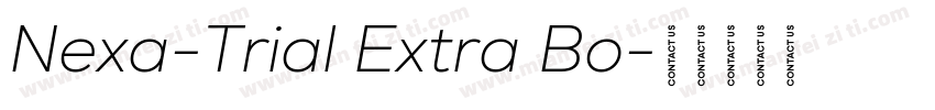 Nexa-Trial Extra Bo字体转换